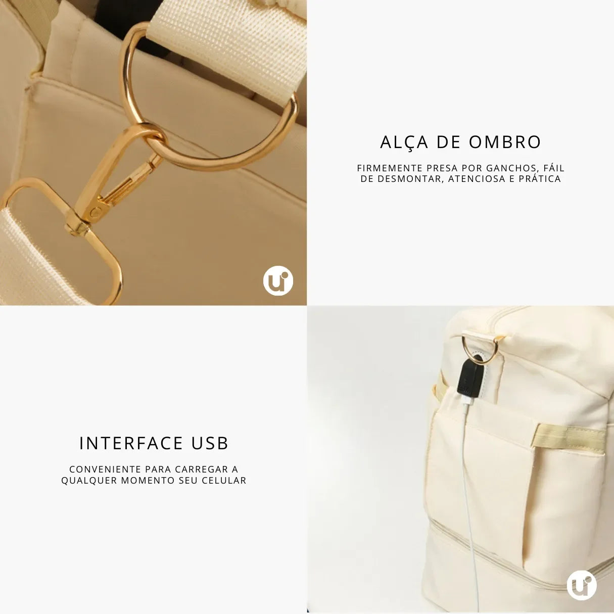 Kit Bolsa de Viagem e Academia Feminina 2 Peças com Porta-Sapatos - JenniBag™
