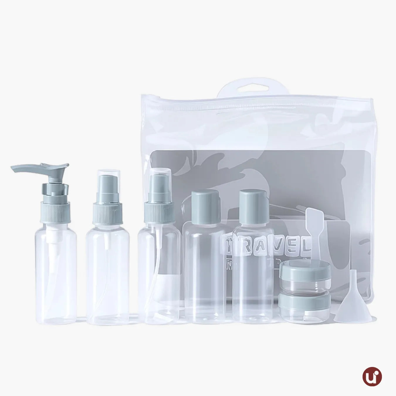 Kit de Frascos para Viagem em Silicone Antivazamento – 5 a 8 Peças