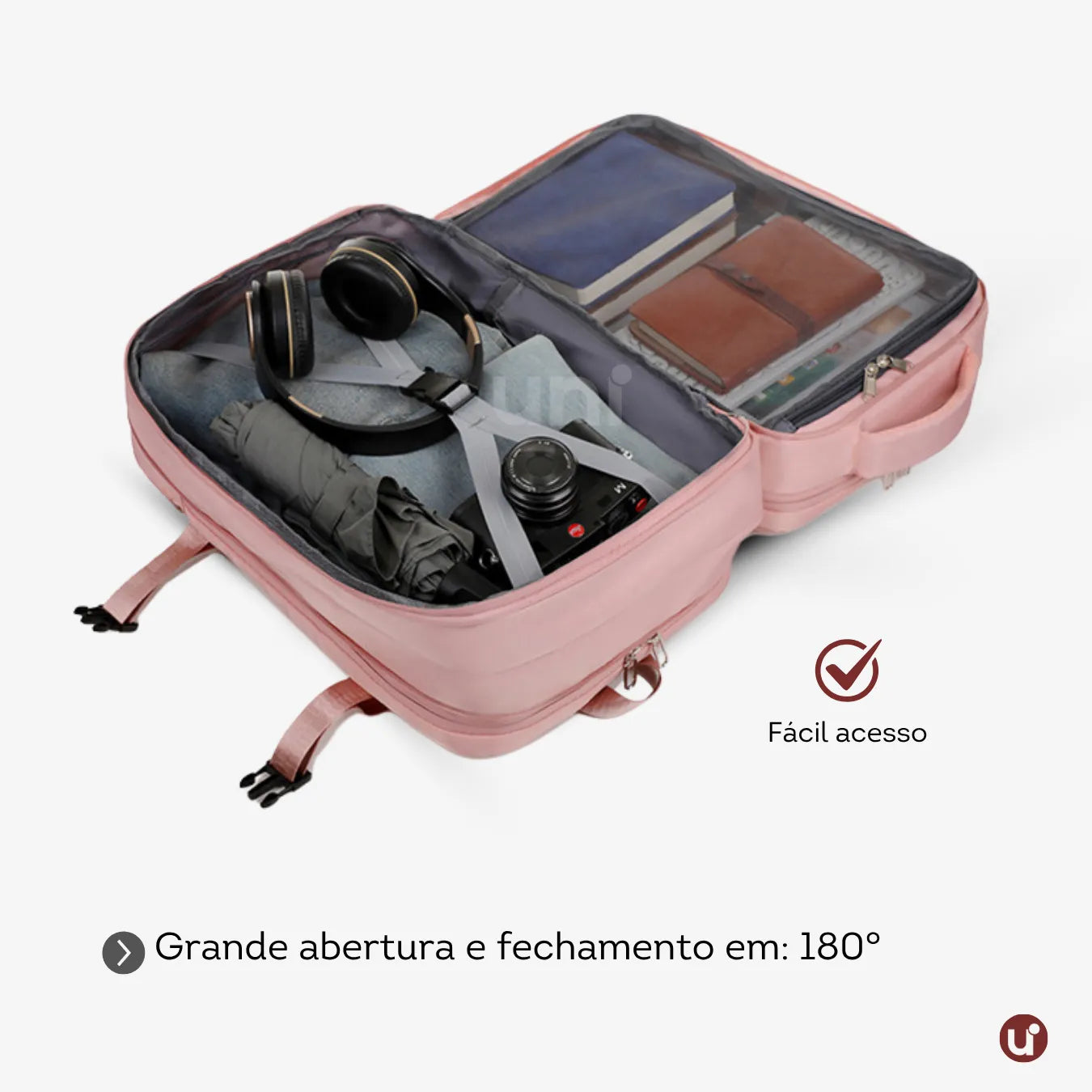 Mochila de Viagem 40L Impermeável Feminina - TravelMax™
