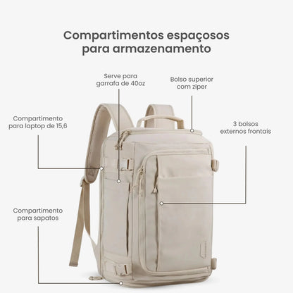 Mochila de Viagem Expansível Mala de Bordo para Notebook - EasyJet™
