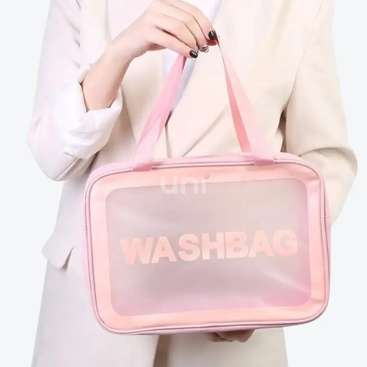 Kit 3 Necessaires Transparentes Impermeáveis para Viagem - WashBags™