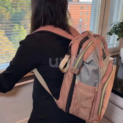 Mochila Maternidade Impermeável com Berço Portátil Térmica - BabyBoo™