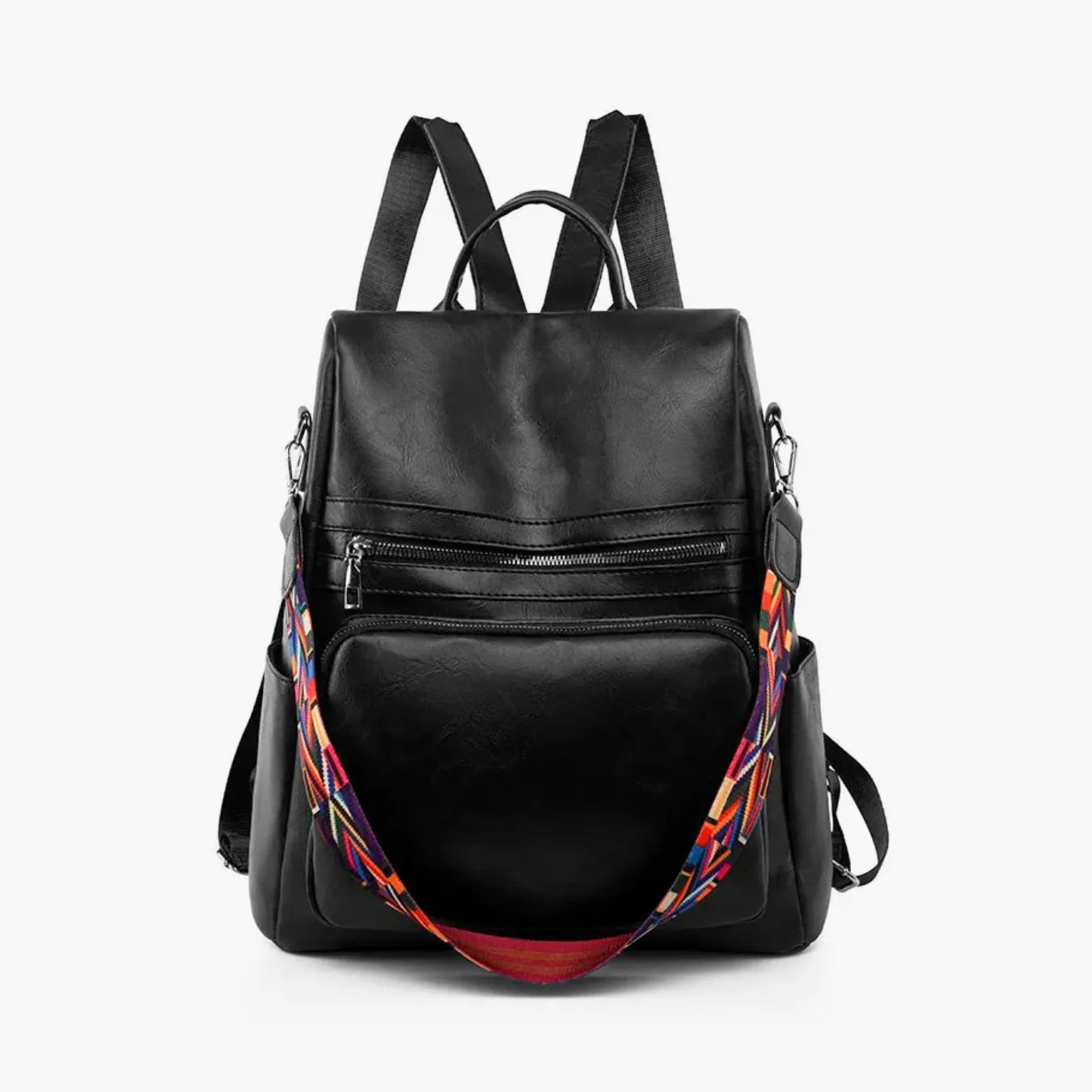 Mochila Feminina Antifurto Impermeável em Couro - Shiny Diary