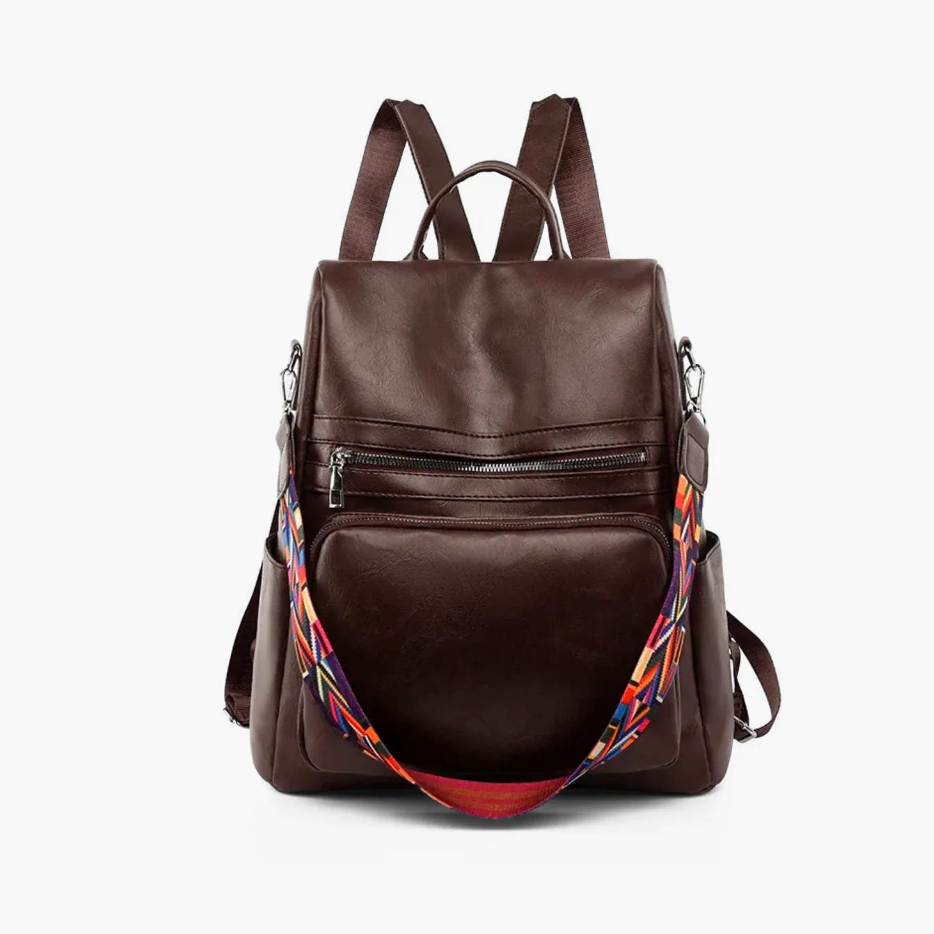 Mochila Feminina Antifurto Impermeável em Couro - Shiny Diary