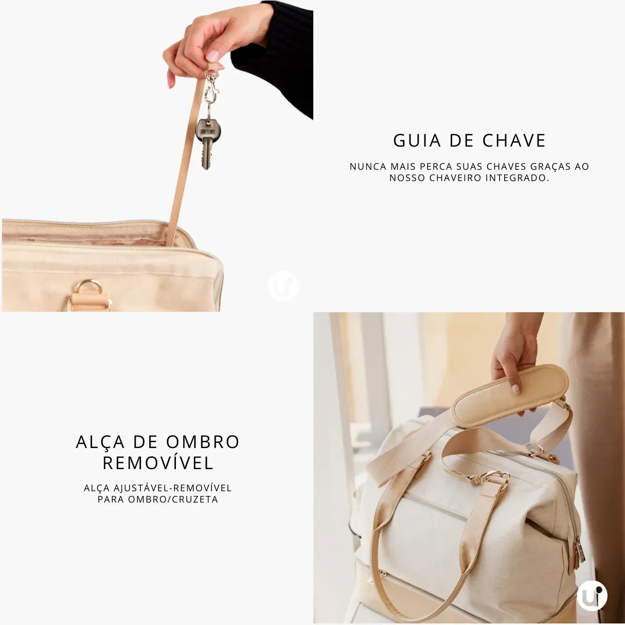 Bolsa de Viagem Feminina 49L com Porta Notebook - Weekender™