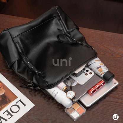 Mochila Feminina Antifurto Impermeável em Couro 3 em 1 - Shiny Diary