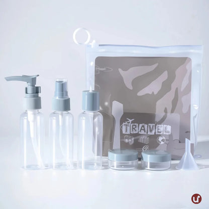 Kit de Frascos para Viagem em Silicone Antivazamento – 5 a 8 Peças
