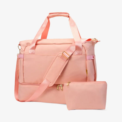 Kit Bolsa de Viagem e Academia Feminina 2 Peças com Porta-Sapatos - JenniBag™