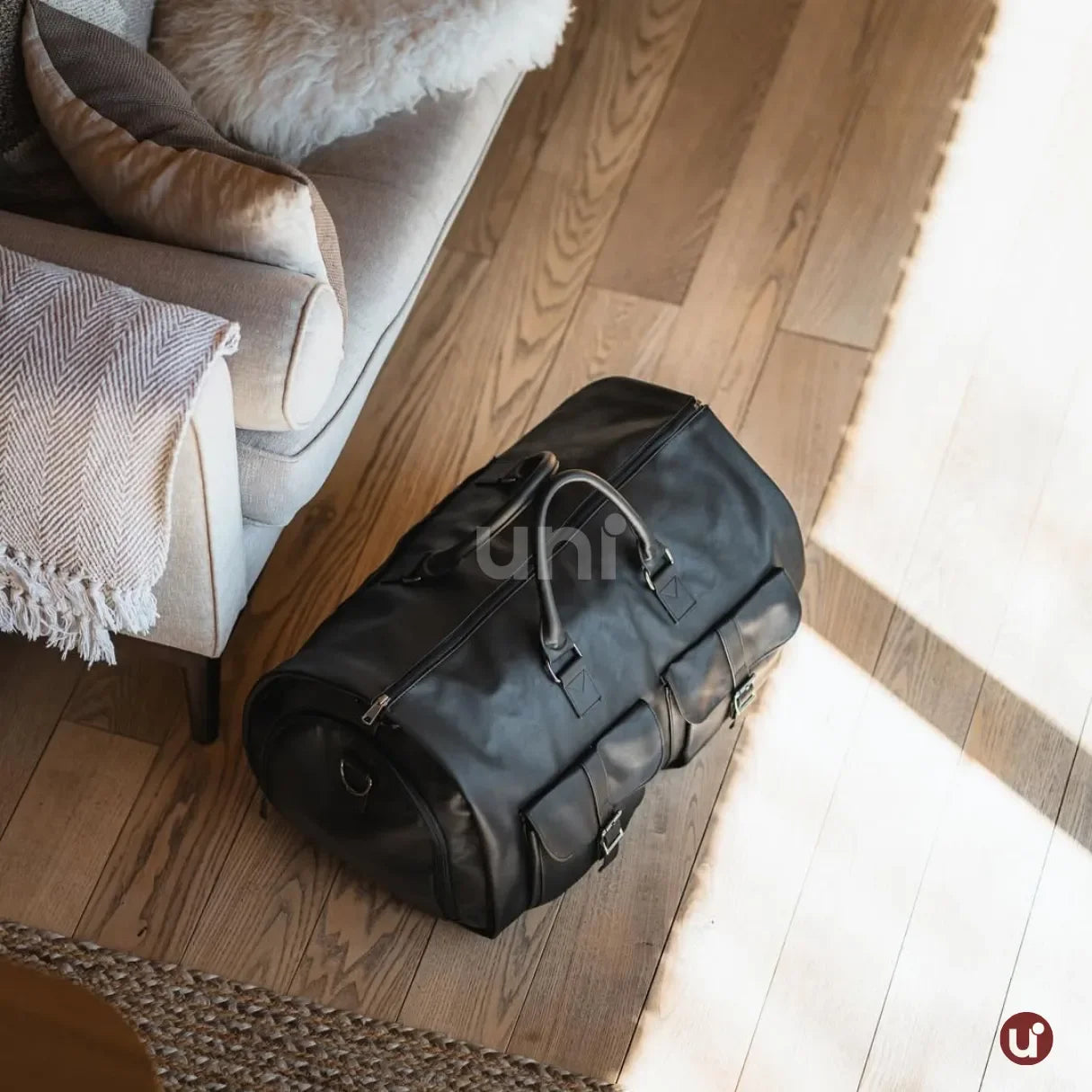 Bolsa de Viagem 2 em 1 Porta-Terno em Couro Premium - ClassyBag™
