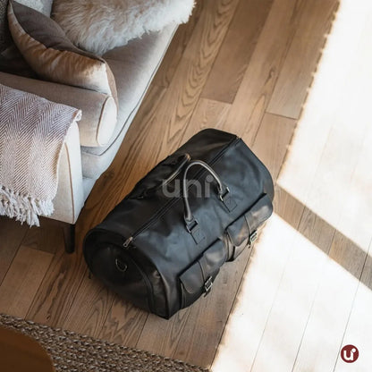 Bolsa de Viagem 2 em 1 Porta-Terno em Couro Premium - ClassyBag™