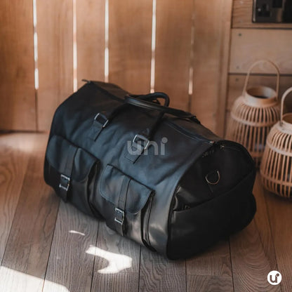Bolsa de Viagem 2 em 1 Porta-Terno em Couro Premium - ClassyBag™