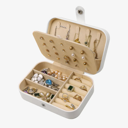 Porta-Joias de Viagem Portátil com Divisórias e Forro de Veludo - BellaBox®