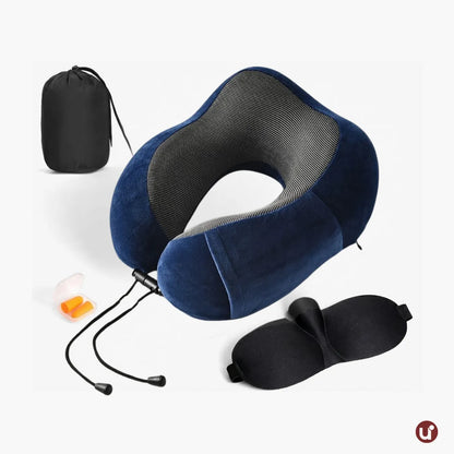 Almofada de Pescoço para Viagem Memory Foam - Kit Conforto 3 Peças