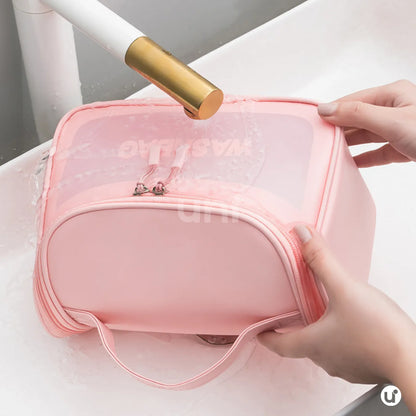 Necessaire de Viagem com Gancho Transparente WashBag Premium
