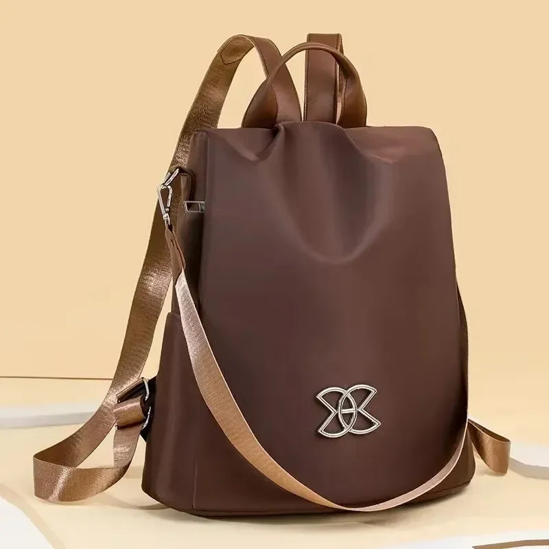 Bolsa Mochila Feminina Antifurto Impermeável - ChicSafe™