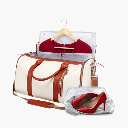 Mala de Bordo 10kg JetSetFemme™ - A Bolsa de Viagem Anti-Amasso (Bege Caramelo)