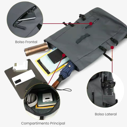 Mochila Executiva Feminina para Notebook 27L Impermeável com USB - Beckley™