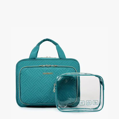 Necessaire de Viagem Dobrável Feminina com Gancho BeautyVoyage™