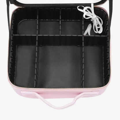 Necessaire Feminina Camarim Portátil com Espelho LED - LedBag™ 2.0