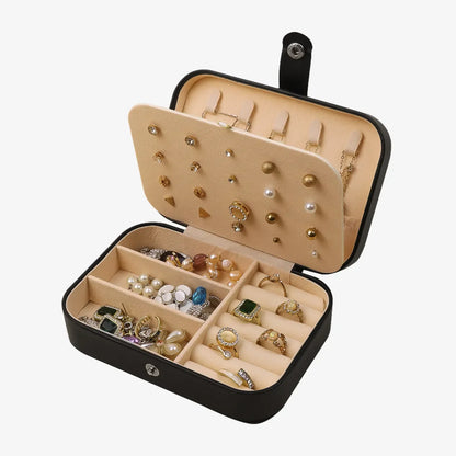 Porta-Joias de Viagem Portátil com Divisórias e Forro de Veludo - BellaBox®