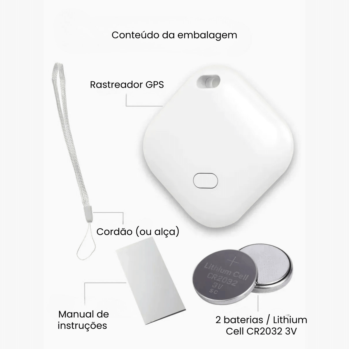 Smart Tag Rastreador Inteligente de Bagagem e Objetos (Exclusivo iOS)