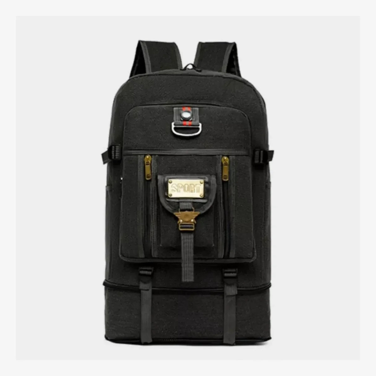 Mochila Masculina de Lona Premium Expansível 50L Resistente à Água