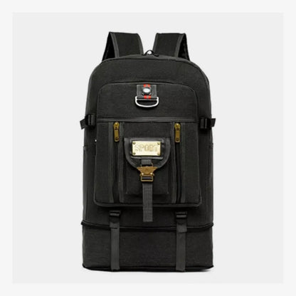 Mochila Masculina de Lona Premium Expansível 50L Resistente à Água