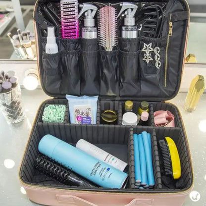 Maleta de Maquiagem Profissional Grande com Divisórias Ajustáveis - LaryBag™