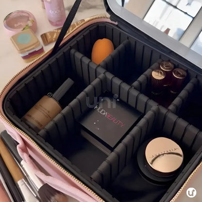 Necessaire Feminina Camarim Portátil com Espelho LED - LedBag™ 2.0