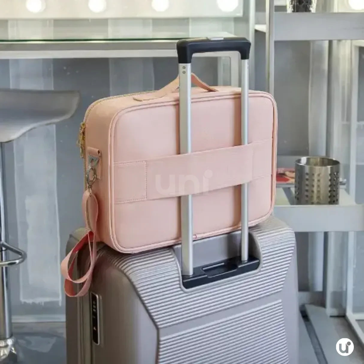 Maleta de Maquiagem Profissional Grande com Divisórias Ajustáveis - LaryBag™