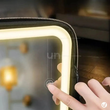 Necessaire Feminina Camarim Portátil com Espelho LED - LedBag™ 2.0