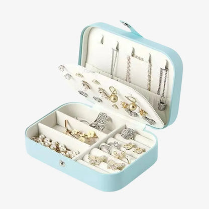 Porta-Joias de Viagem Portátil com Divisórias e Forro de Veludo - BellaBox®
