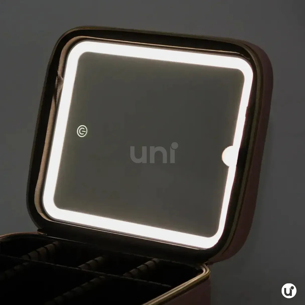Necessaire Feminina Camarim Portátil com Espelho LED - LedBag™ 2.0