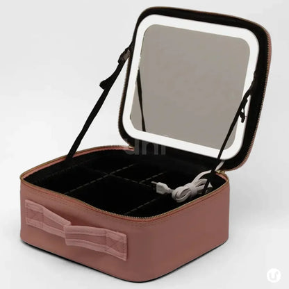 Necessaire Feminina Camarim Portátil com Espelho LED - LedBag™ 2.0