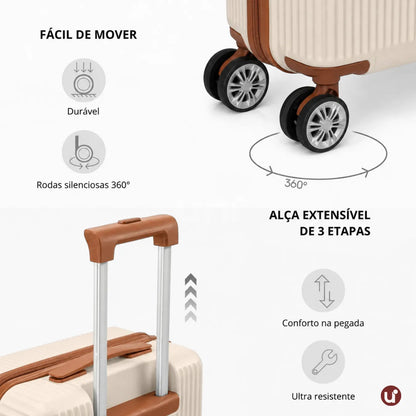 Kit de Viagem NovaTech™ Completo — Mala + Mochila Combinando