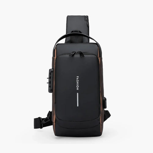 Bolsa Transversal Antifurto Impermeável com Cadeado e USB - SecureCarry™