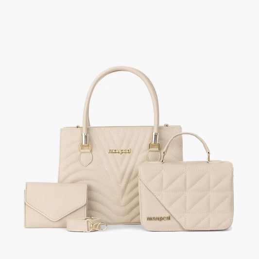 Kit Bolsa Feminina 3 Peças Transversal com Carteira - MouPed