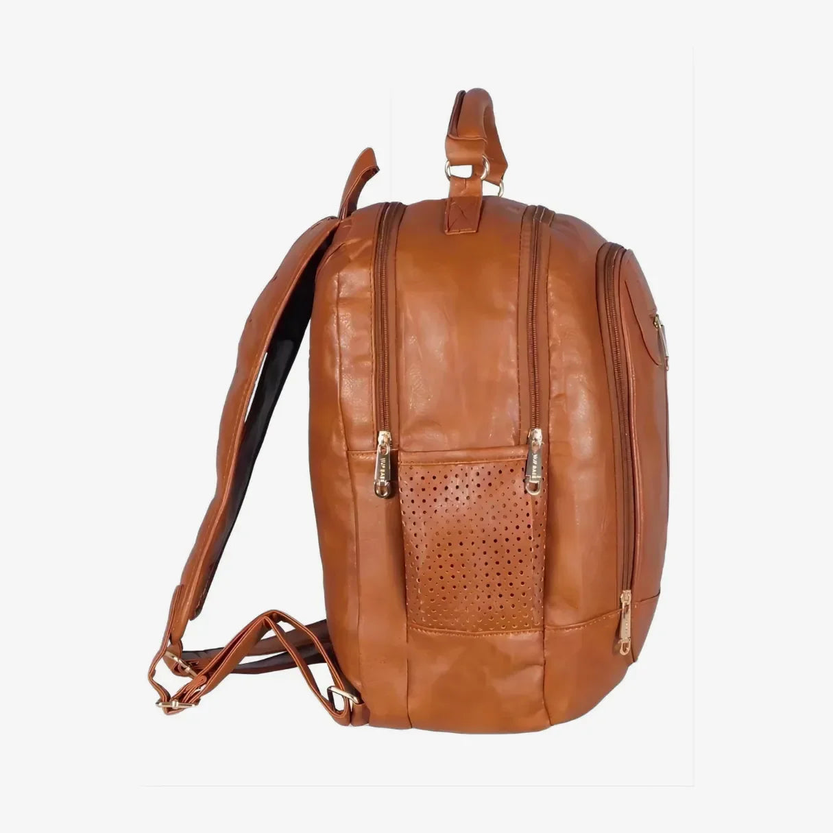 Mochila Feminina de Couro Antifurto para Notebook 15" Impermeável