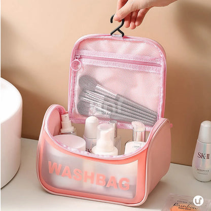 Necessaire de Viagem com Gancho Transparente WashBag Premium