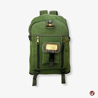 Mochila Masculina de Lona Premium Expansível 50L Resistente à Água