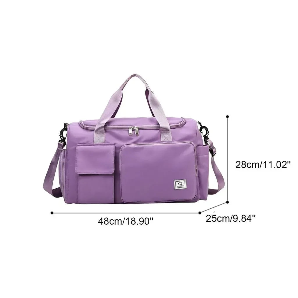 Bolsa Transversal Esportiva Feminina com Porta-Sapatos - SportFlex™