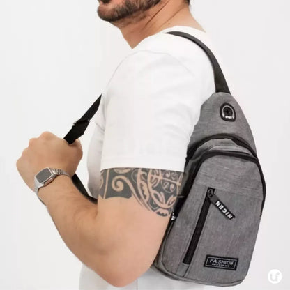 Mochila Transversal Impermeável e Antifurto para Viagem - CrossMove™