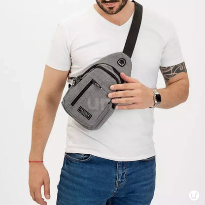 Mochila Transversal Impermeável e Antifurto para Viagem - CrossMove™