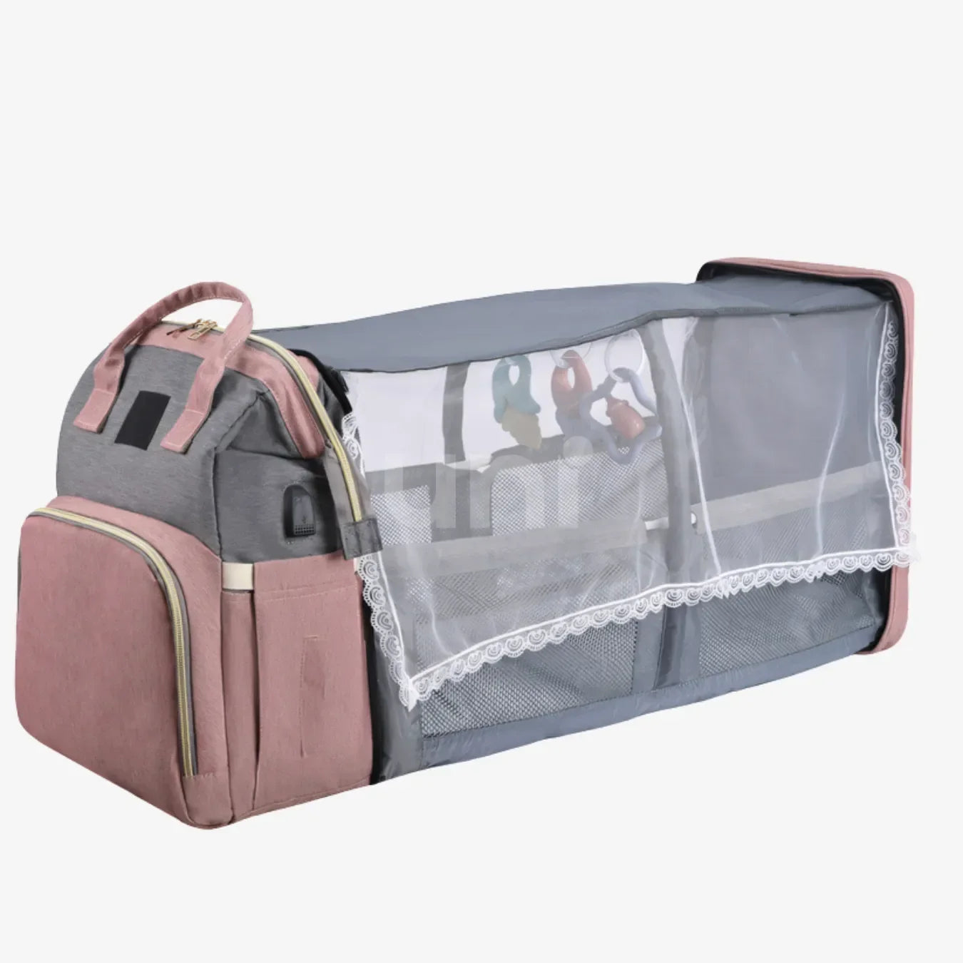 Mochila Maternidade Impermeável com Berço Portátil Térmica - BabyBoo™