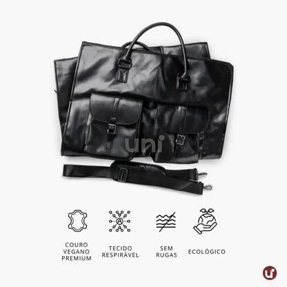 Bolsa de Viagem 2 em 1 Porta-Terno em Couro Premium - ClassyBag™