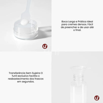 Kit de Frascos para Viagem em Silicone Antivazamento – 5 a 8 Peças