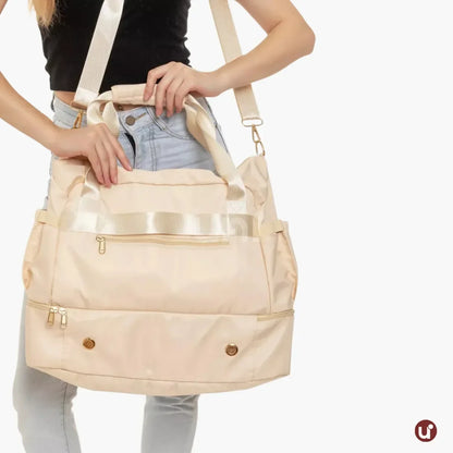 Kit Bolsa de Viagem e Academia Feminina 2 Peças com Porta-Sapatos - JenniBag™