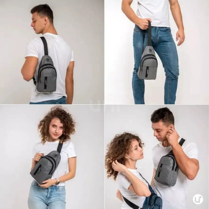Mochila Transversal Impermeável e Antifurto para Viagem - CrossMove™