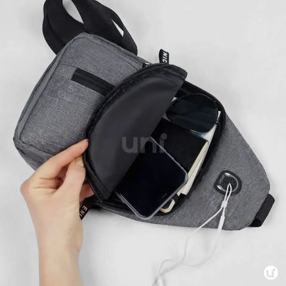 Mochila Transversal Impermeável e Antifurto para Viagem - CrossMove™
