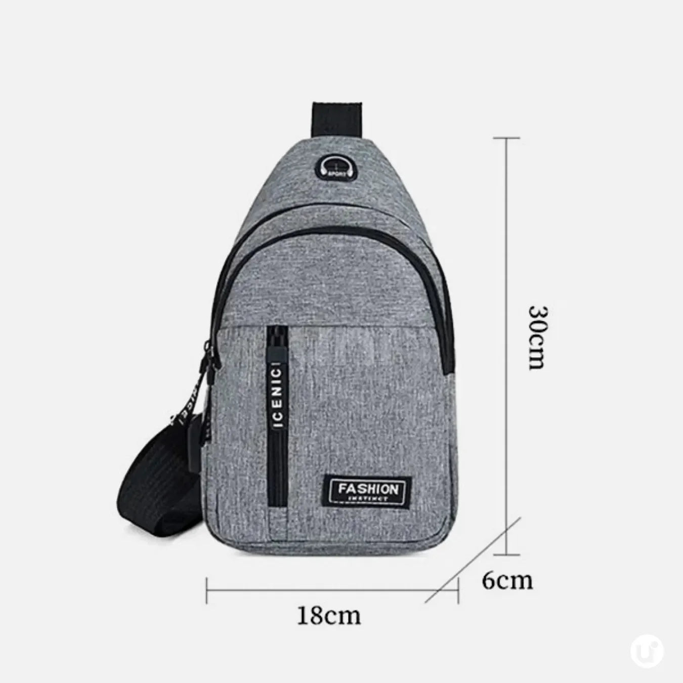 Mochila Transversal Impermeável e Antifurto para Viagem - CrossMove™
